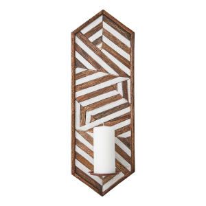 VECTOR Wall candle holder, Brown/white