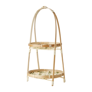 SUNNY Trays on stand, Natural/green