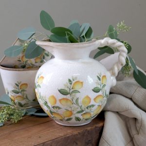 Limone Blossom kanne med sitroner og blomster