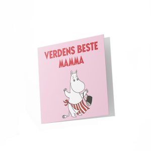 Mummi dobbeltkort - Verdens beste mamma 7,5 cm