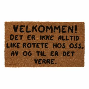 Messy - Dørmatte Natur, sort 40x70 60%kokos, 40%pvc