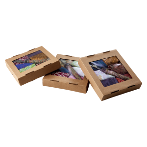 TREASURE Box with gift wrapping fabric, Multi colour