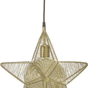 Rigel hengende adventsstjerne i metall – champagne 40 cm