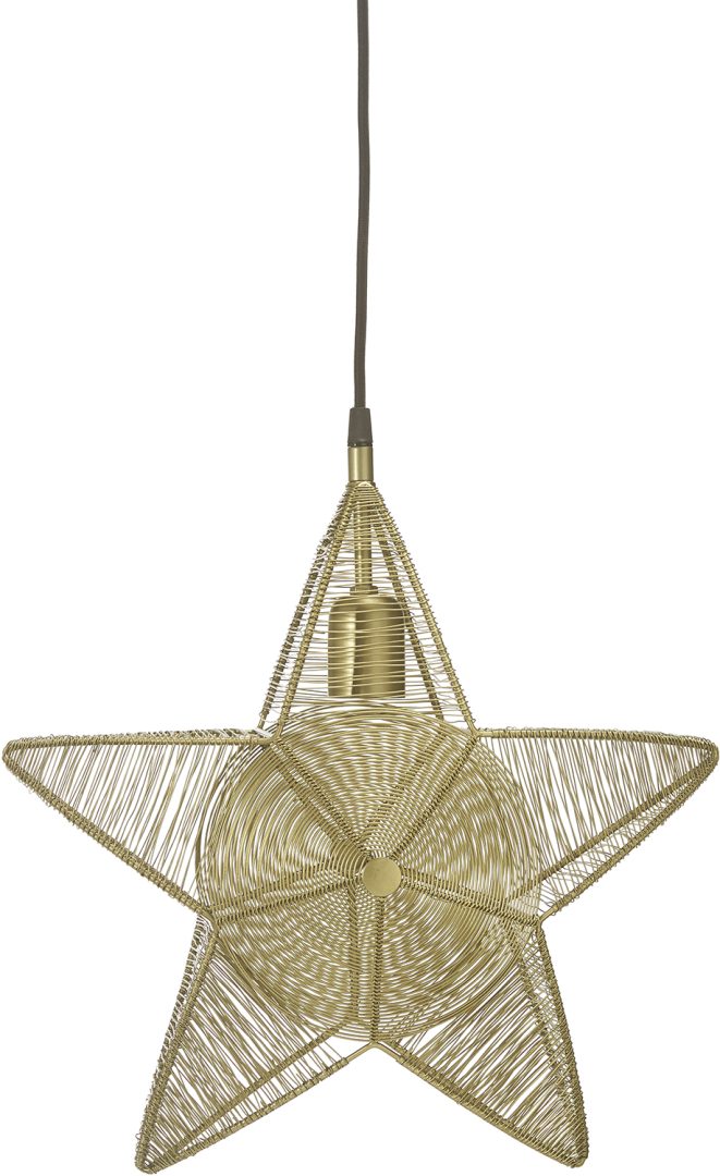 Rigel hengende adventsstjerne i metall – champagne 40 cm