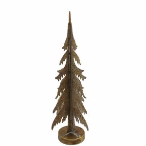 Juletre i Metall Antique gold H35