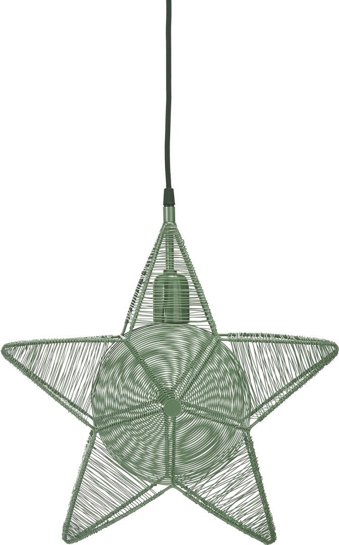 Rigel hengende adventsstjerne i metall – grønn 40 cm