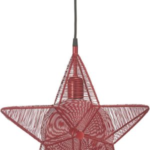 Rigel hengende adventsstjerne i metall – rød 40 cm