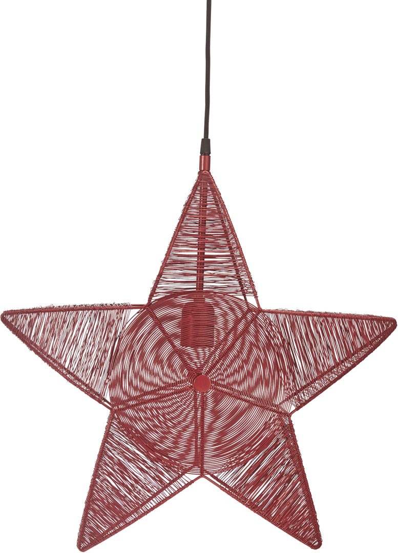 Rigel hengende adventsstjerne i metall – rød 50 cm