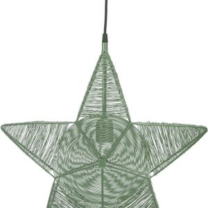 Rigel hengende adventsstjerne i metall – grønn 50 cm