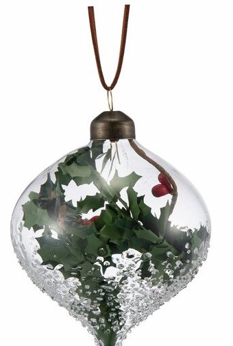 Løk gjennomsiktig glass D8cm green/red