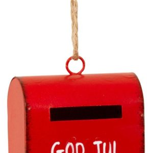 Postkasse God Jul rød 4,5x6cm