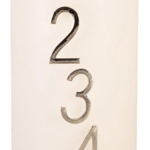 Advent-tall sølv 1-2-3-4 pigg