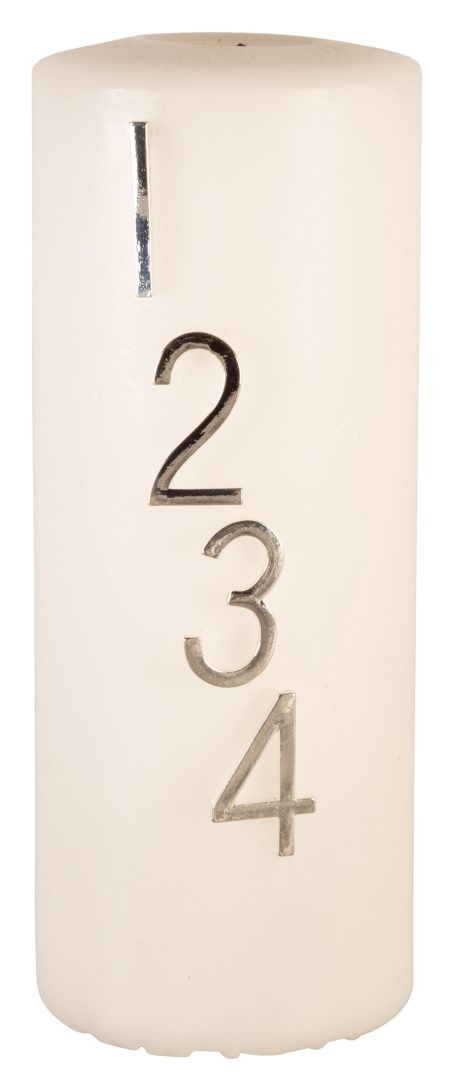 Advent-tall sølv 1-2-3-4 pigg