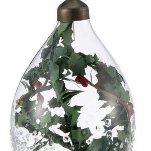 Dråpe gjennomsiktig glass D8cm green/red