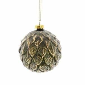 Willy - Julekule Matt grønn D10 Glass