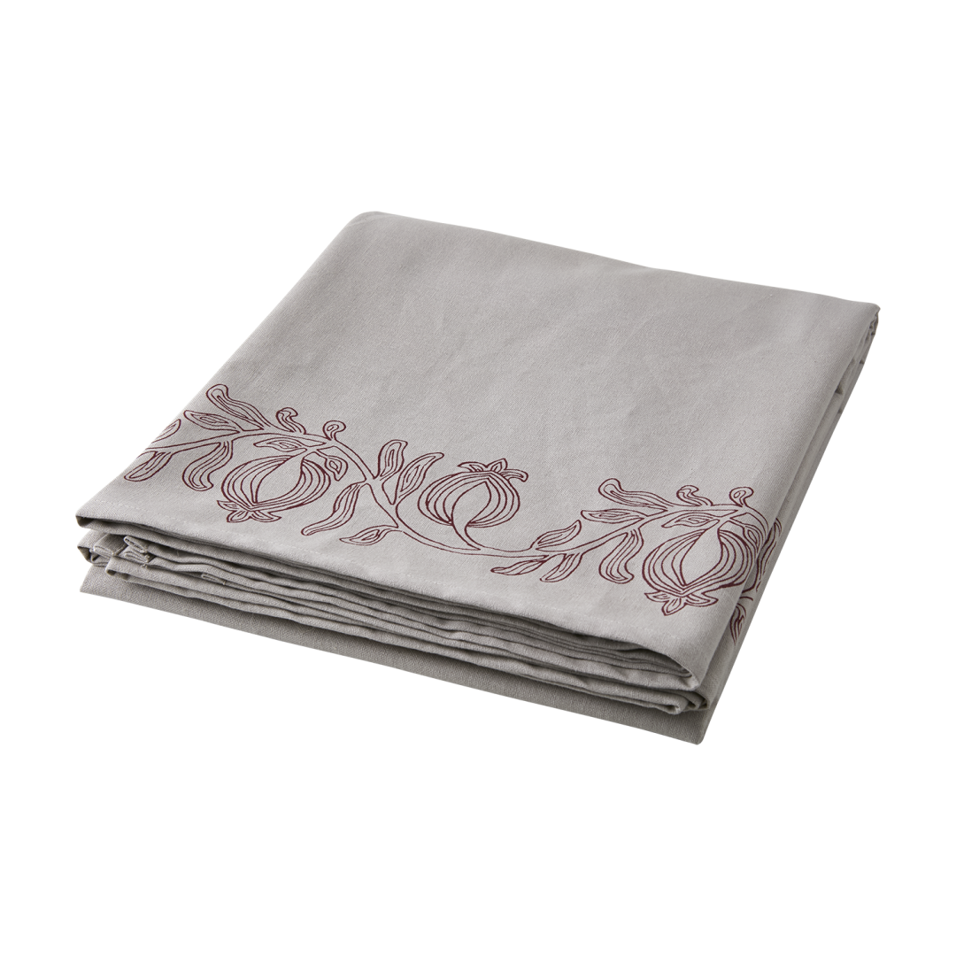 Juleduk – Natur/Burgundy 150 × 250 cm
