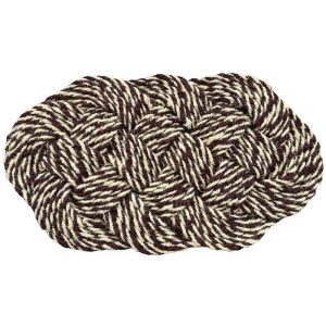 Dørmatte Coir Oval 40 × 80 cm – Brun