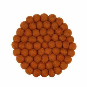 Gryteunderlag Dakota – Ull Ø19 cm – Terrakotta