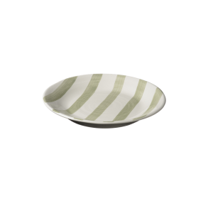 Assiett Capri 22 cm – Sage med striper